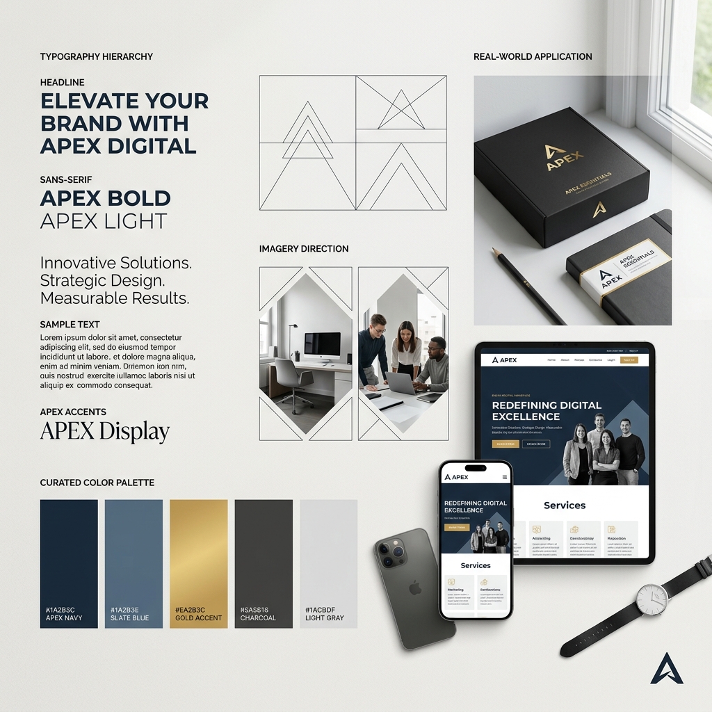 Unified Branding Experts complete brand identity system and typography guidelines