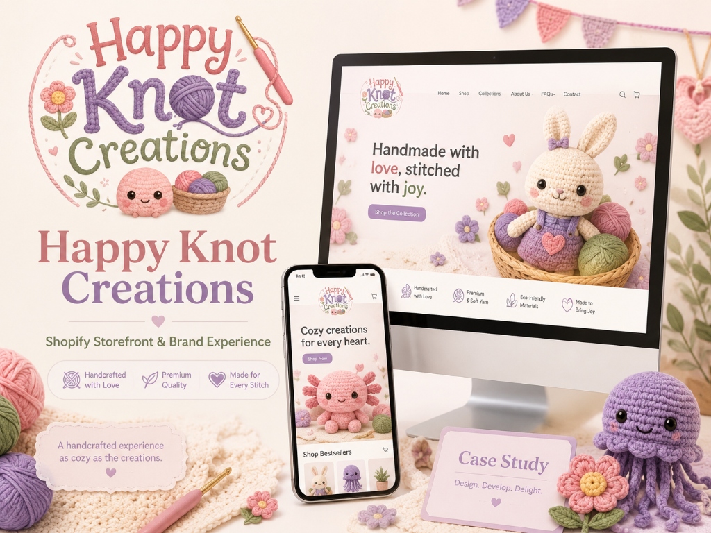 Happy Knot Creations Shopify Storefront & Brand Experience by Unified Branding Experts